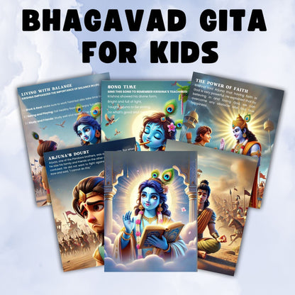Bhagavad Gita for Kids + Ramayan + FREE COLORING BOOK + FREE WALL ART